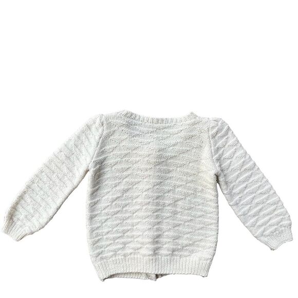 Handknit Wool Cardigan with Adorable Mouse Buttons Size XS - Picture 4 of 6